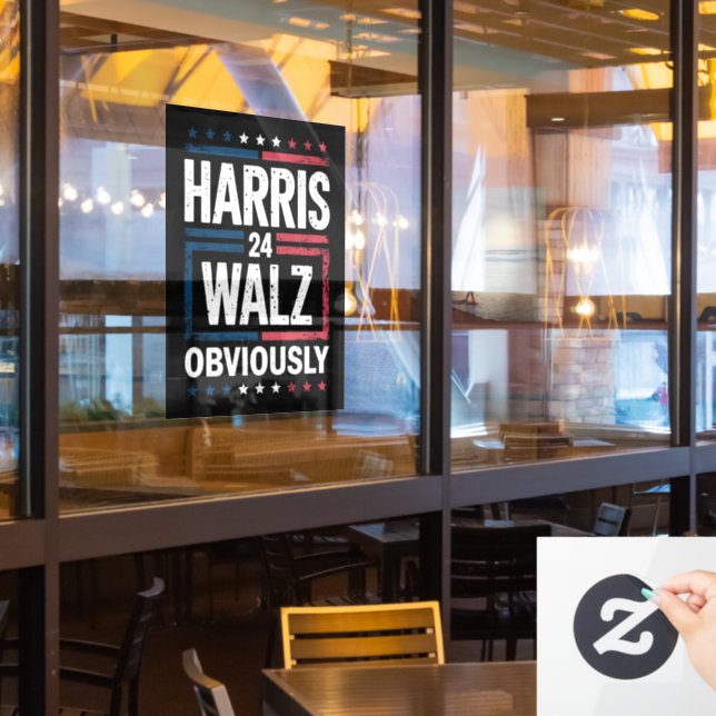 Harris Walz Obviously Harris Waltz 2024 Election (Restaurant Window)