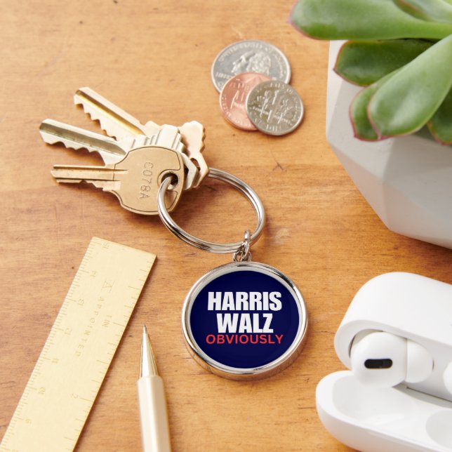 Harris Walz OBVIOUSLY | Harris Walz 2024 Obviously Key Ring (Desk)