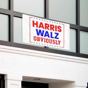 Harris Walz Obviously Kamala Harris for President Banner