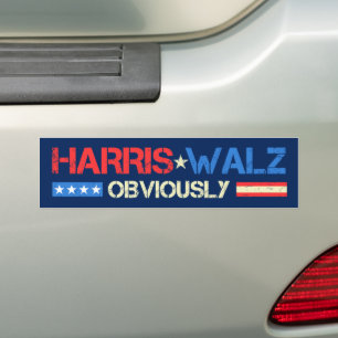 Harris Walz Obviously Kamala Harris Waltz 2024 Bumper Sticker