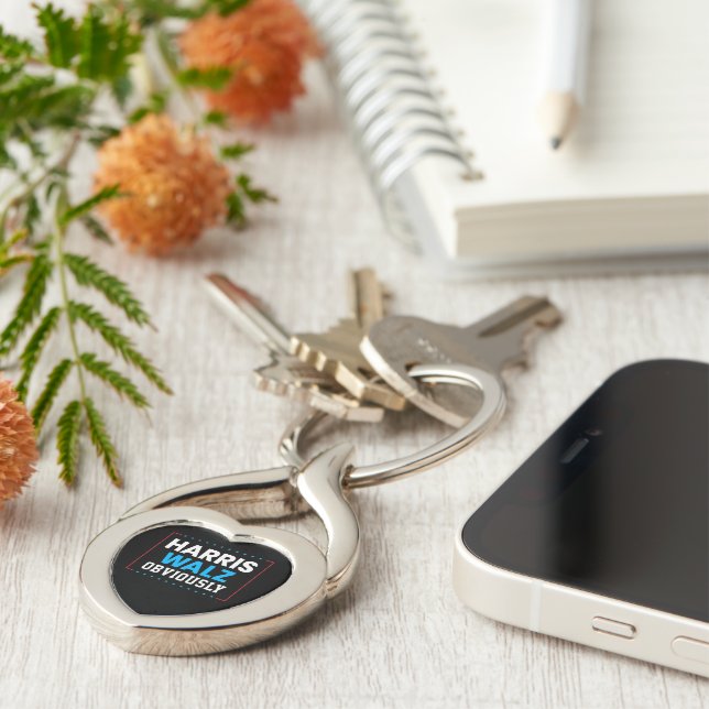 Harris Walz Obviously Key Ring (Side)