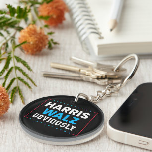 Harris Walz Obviously Key Ring