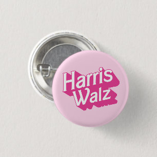 Harris Walz Pink 3 Cm Round Badge