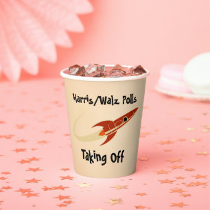 Harris/Walz Polls Taking Off Paper Cups