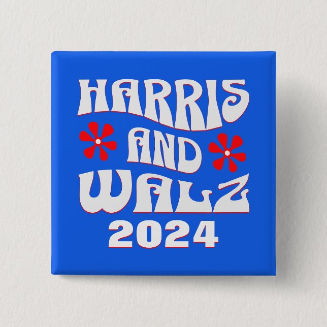 Harris & Walz Retro 15 Cm Square Badge (Front)