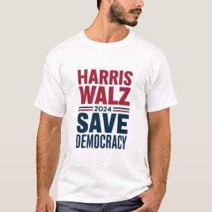 Harris Walz Save Democracy T-Shirt