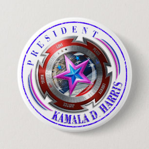 Harris-Walz Stamp Shield Button