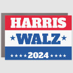 Harris Walz | Tim Walz 2024 Campaign Blue Red Car Magnet<br><div class="desc">Harris Walz 2024 Campaign Blue Red Yard Sign</div>