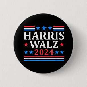 Harris Walz Waltz 2024 6 Cm Round Badge