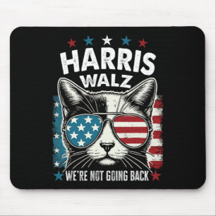 Harris Walz Waltz 2024 We're Not Going Back Funny Mouse Pad
