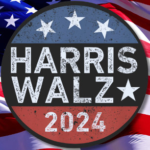 Harris Walz Waltz  Classic Round Sticker