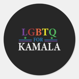 Harris WAlzheimer 2024 For President Lgbtq Pride  Classic Round Sticker
