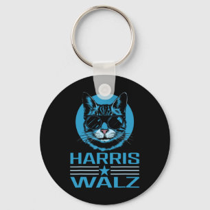 Harris WAlzheimer Harris Waltz 2024 Democratic Vp Key Ring