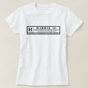 Harris Warning Label T-Shirt