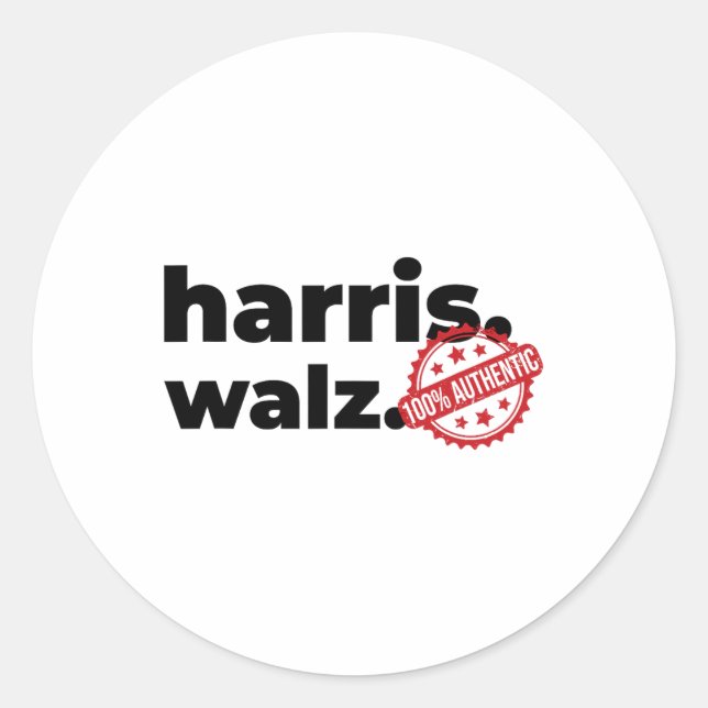 Harris. Wheimer. - 100% Authentic  Classic Round Sticker (Front)