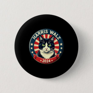 Harris Wheimer 2024 Funny Cat Election Kamala Harr 6 Cm Round Badge