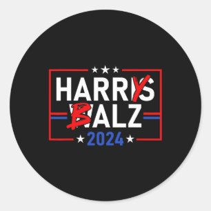 Harris Wheimer 24 Harry B 2024 Meme Democratics Vo Classic Round Sticker