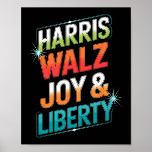 Harris Wheimer Joy Liberty 2024 Kamala Madam Presi Poster