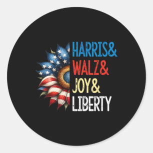 Harris Wheimer Joy Liberty - Harris Waltz 2024 Ret Classic Round Sticker