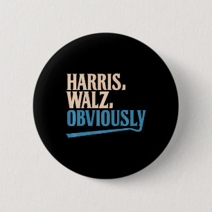 Harris Wheimer Obviously Election 2024 Premium  6 Cm Round Badge