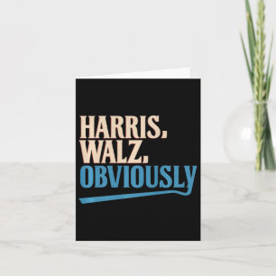 Harris Wheimer Obviously Election 2024 Premium  Card