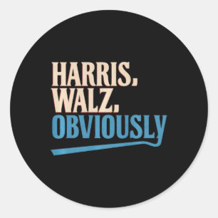Harris Wheimer Obviously Election 2024 Premium Classic Round Sticker