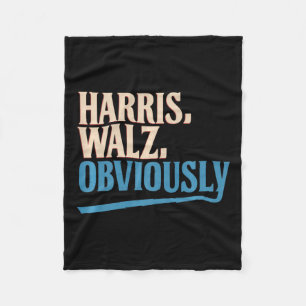 Harris Wheimer Obviously Election 2024 Premium Fleece Blanket