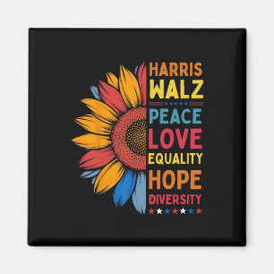 Harris Wheimer Peace Love Equality Hope Diversity  Magnet