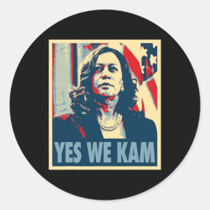 Harris - Yes We Kam Classic Round Sticker