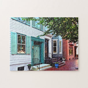 Harrisburg PA - Building with Green Door Jigsaw Puzzle