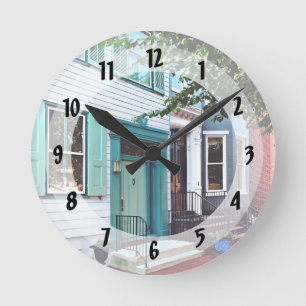 Harrisburg PA - Building with Green Door Round Clock