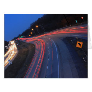 Harrisburg Pennsylvania I-81 Light Trails at Dusk
