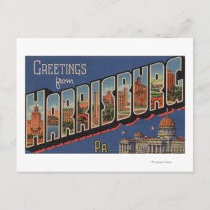 Harrisburg, Pennsylvania - Large Letter Scenes Postcard