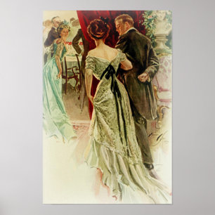 Harrison Fisher Girl When Man Marries To the Ball Poster