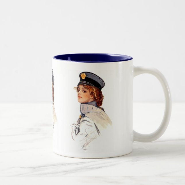 Harrison Fisher: Maid at Arms Two-Tone Coffee Mug (Right)