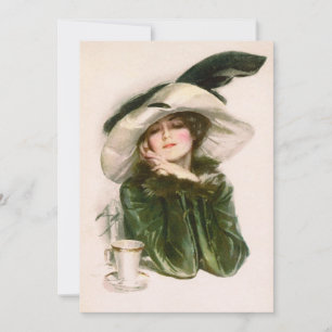 Harrison Fisher's "Contentment" Invitation