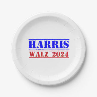 Harriz Walz 2024 Paper Plate