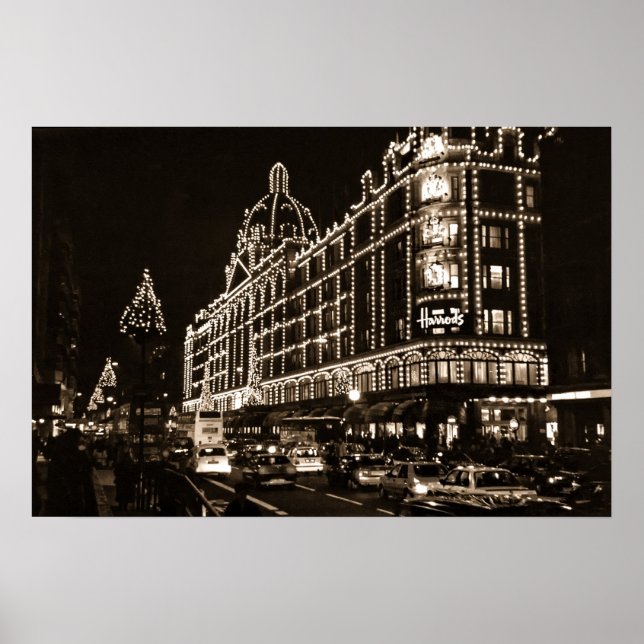 HARROD'S at CHRISTMAS - LONDON Poster (Front)