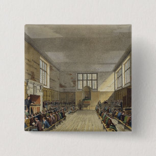 Harrow School Room from 'History of Harrow School' 15 Cm Square Badge