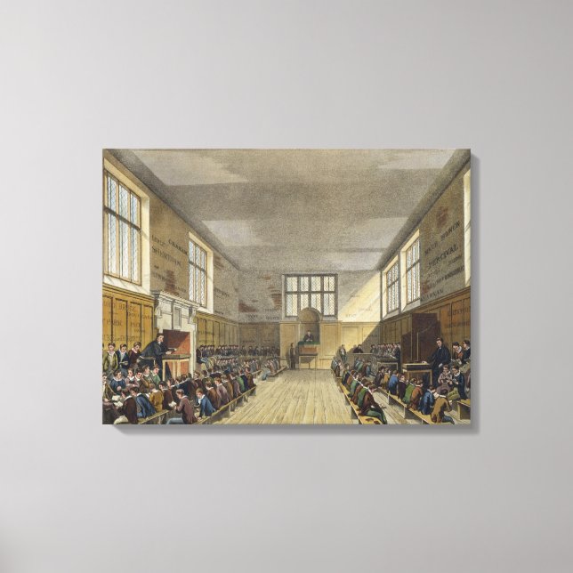 Harrow School Room from 'History of Harrow School' Canvas Print (Front)