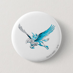 Harry and Hermione on a Hippogriff 6 Cm Round Badge