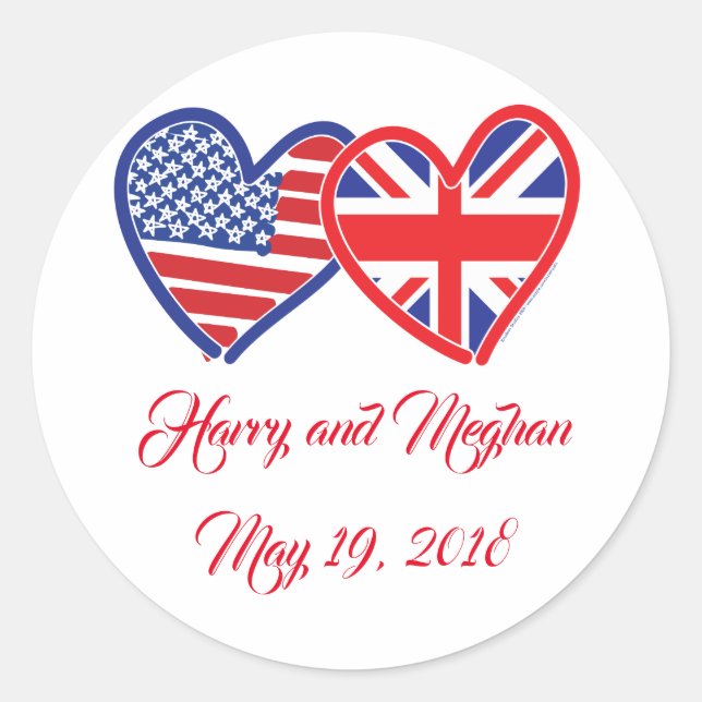 Harry and Meghan Classic Round Sticker (Front)