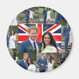 Harry and Meghan Royal Wedding Pro Photo Montage Magnet
