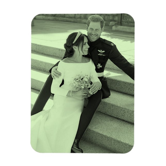 Harry and Meghan wedding portrait stylised Magnet (Vertical)