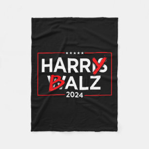 Harry B Kamala Harris And Tim W 2024 Fleece Blanket