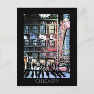 Harry Caray Chicago Art Randsom Art Postcard