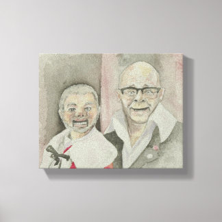 Harry Hill and Lord Alan Sugar puppet Canvas Print