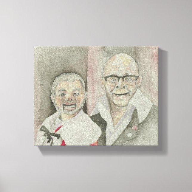 Harry Hill and Lord Alan Sugar puppet Canvas Print (Front)
