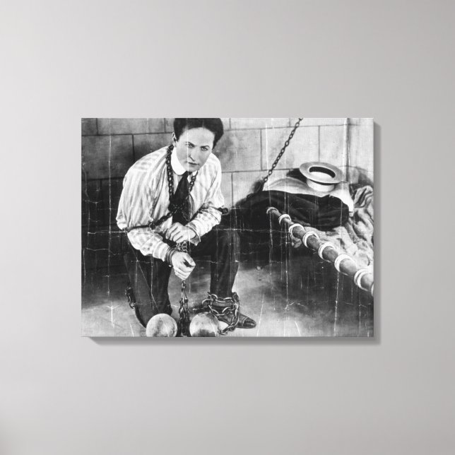 Harry Houdini About to Escape from Prison Canvas Print (Front)