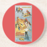 Harry Houdini Buried Alive Vintage Magician Poster